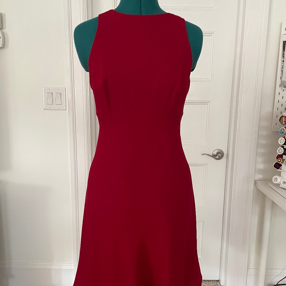 Red, Sleeveless Cocktail Dress